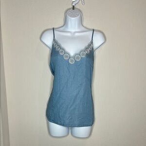 Mine Sky Blue Lace Cami Top